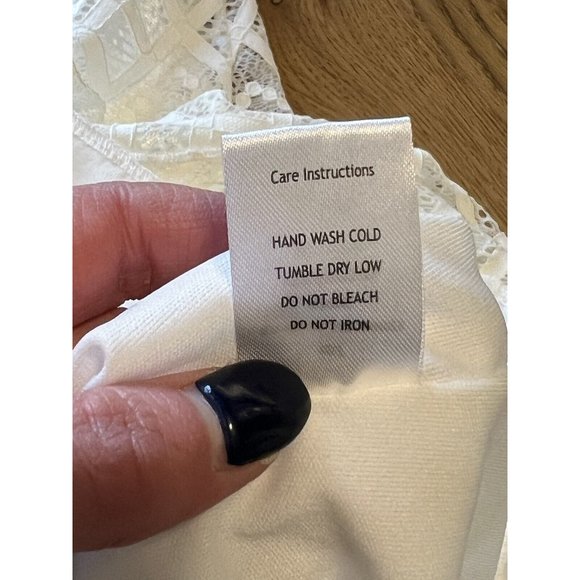 Emerald Sundae Cocktail Dress, Size Small, Lacey White - Picture 10 of 10